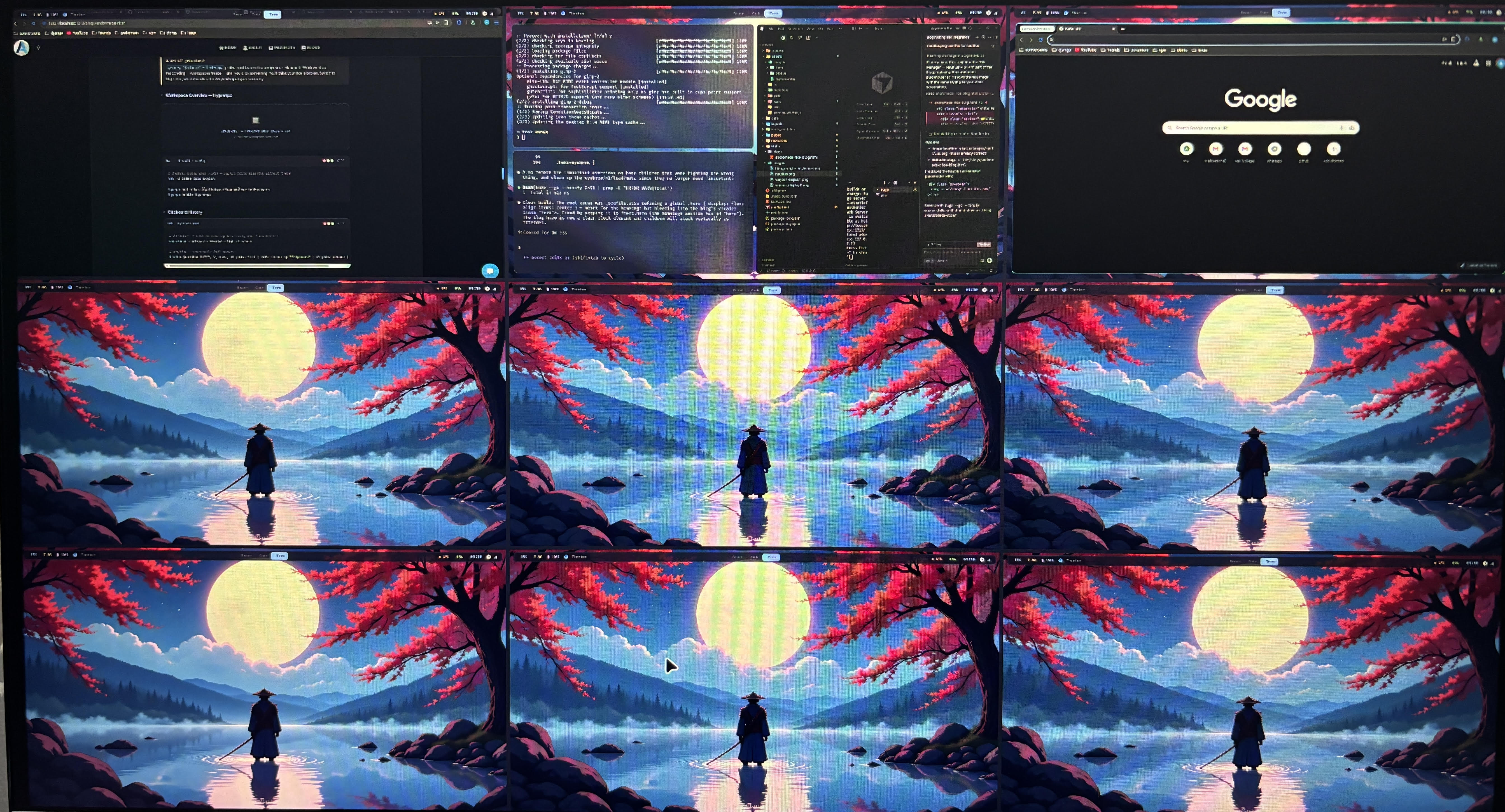 Hyprexpo workspace overview grid (Super+Tab)